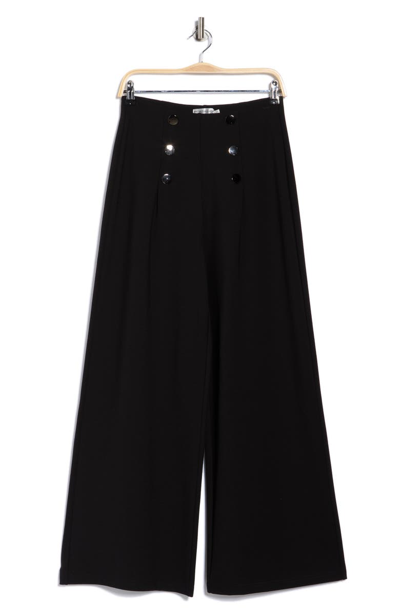 PATRIZIA LUCA Sailor Wide Leg Pants, Alternate, color, Black