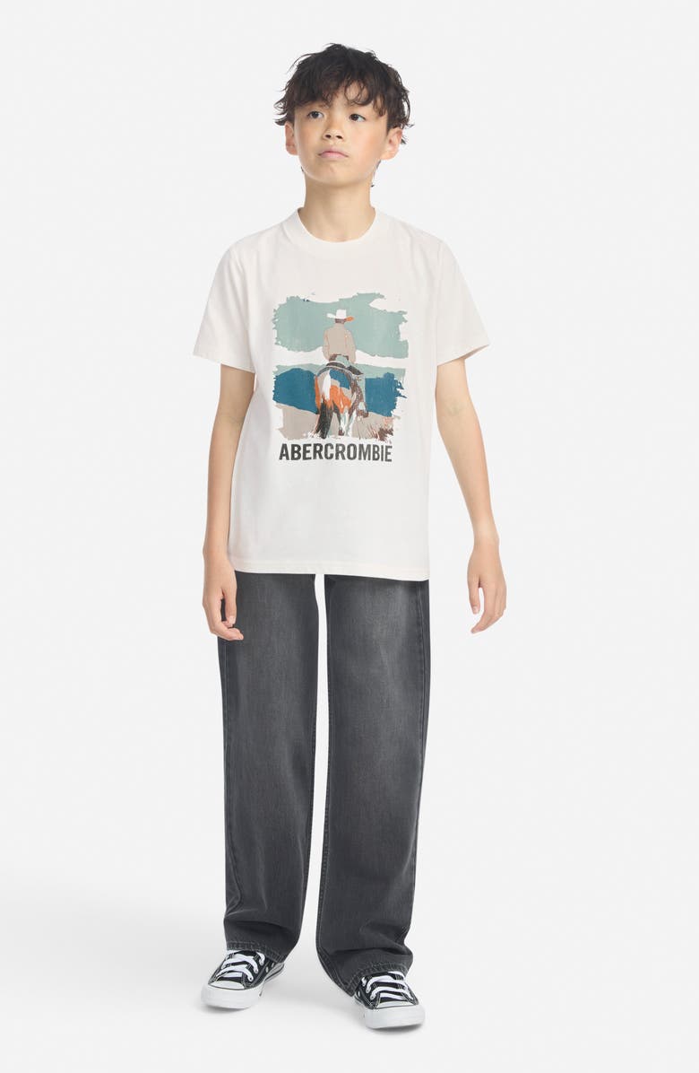 abercrombie kids Kids' Back Trail Cotton Graphic T-Shirt, Alternate, color, Jet Stream