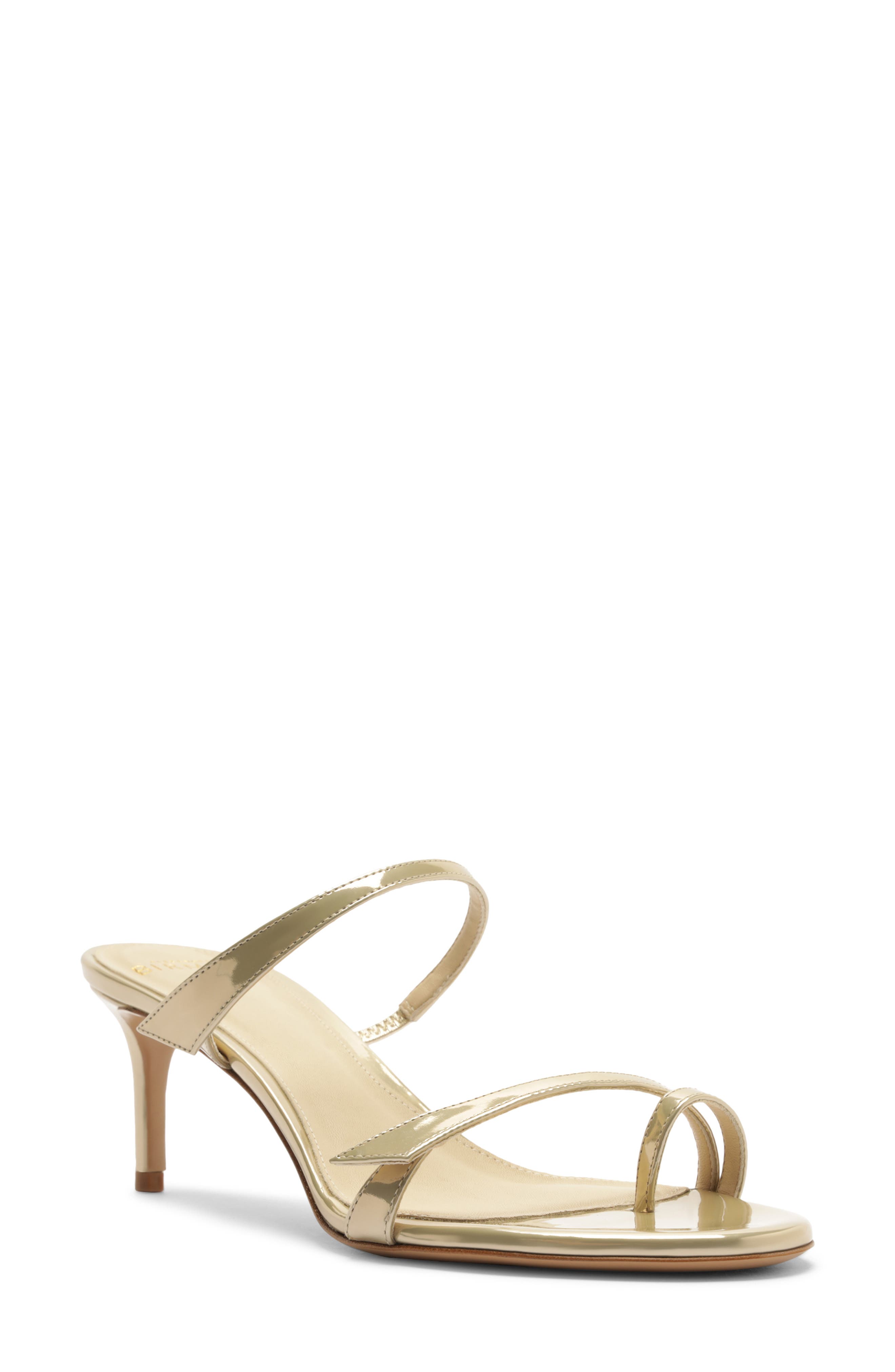 Alexandre Birman Tita Metallic Sandal, Main, color, Yellow