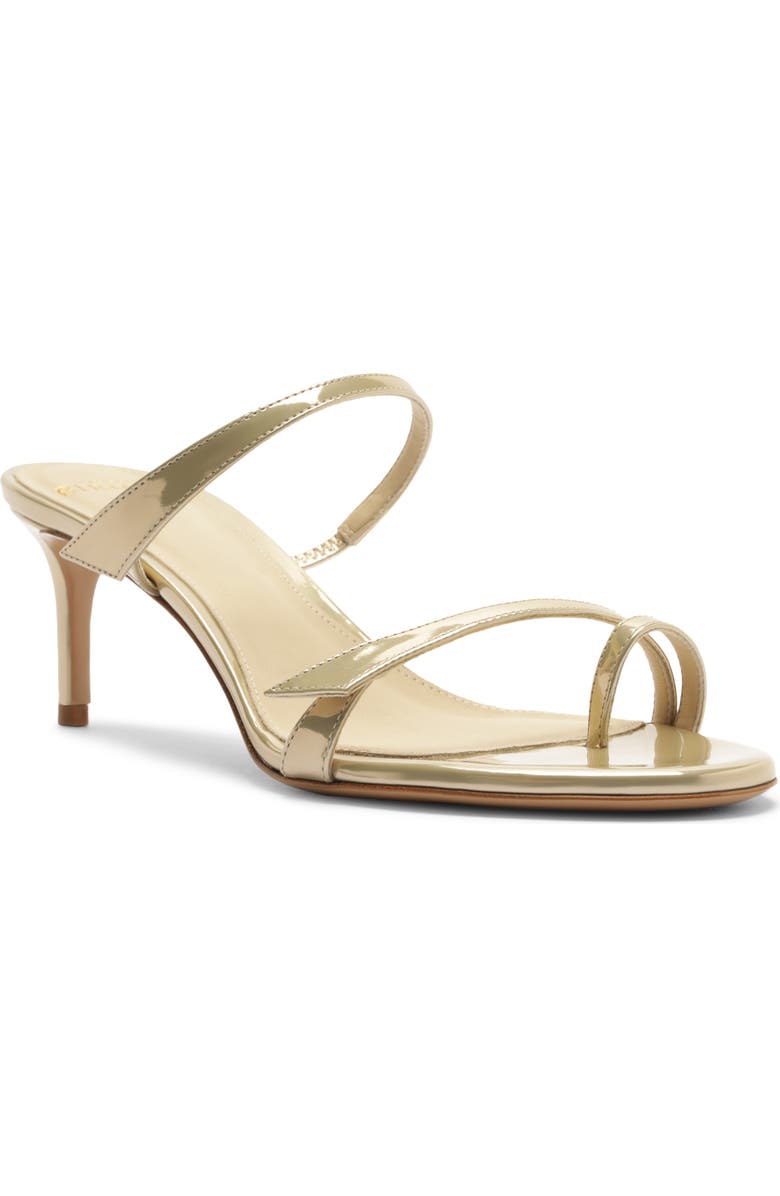 Alexandre Birman Tita Metallic Sandal, Main, color, Yellow