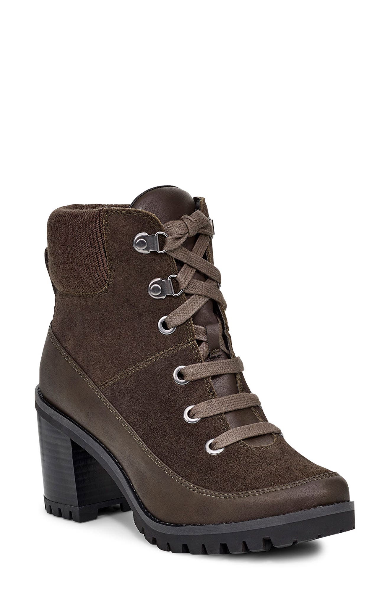 Redwood Waterproof Bootie, Main, color, BLACK OLIVE SUEDE