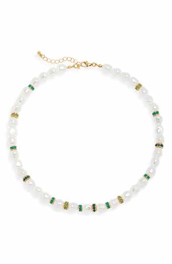 Faux Pearl Beaded Necklace