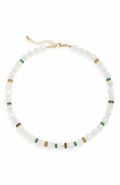 Faux Pearl Beaded Necklace