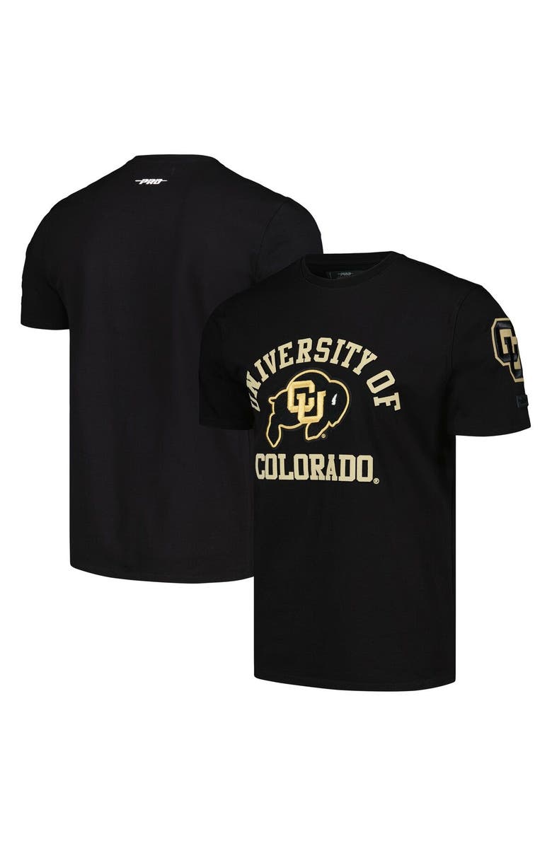 PRO STANDARD Men's Pro Standard Black Colorado Buffaloes Classic Stacked Logo T-Shirt, Main, color,