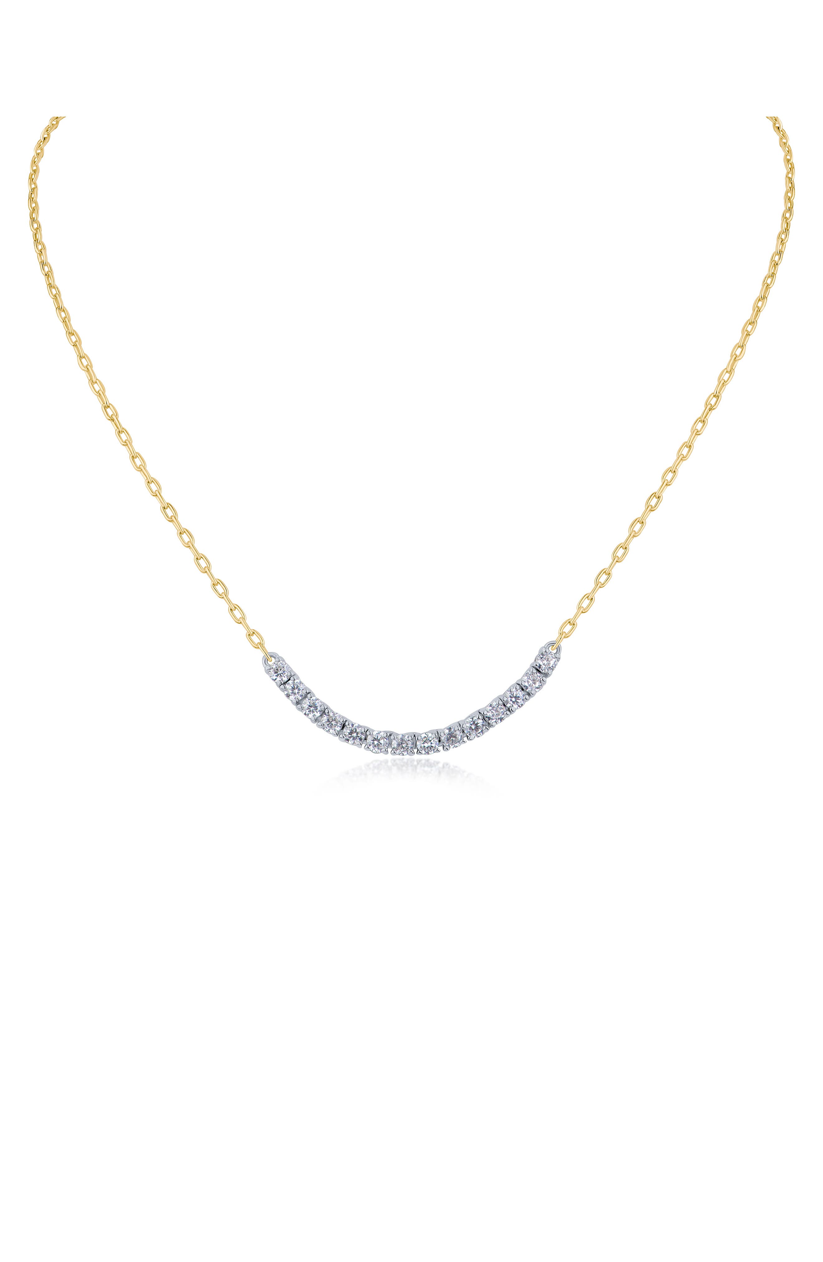 CZ by Kenneth Jay Lane Cubic Zirconia Flexible Frontal Necklace