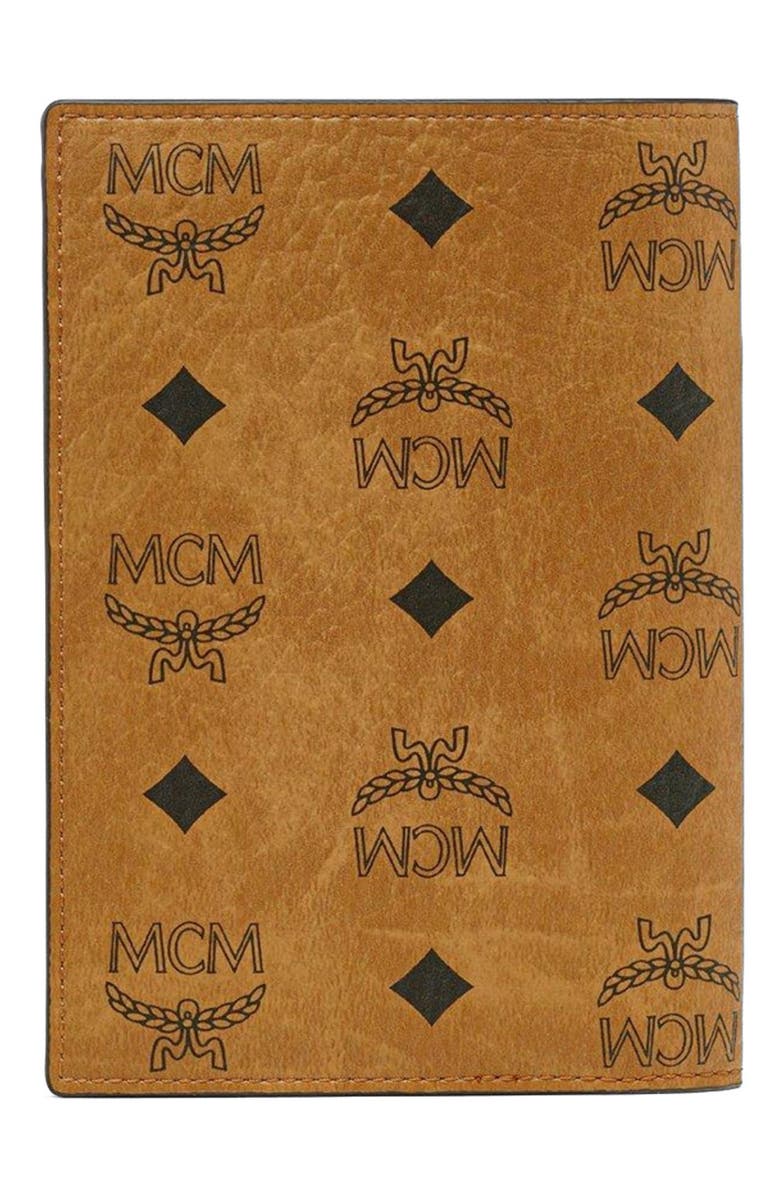 MCM Ottomar Passport Holder in Visetos, Alternate, color, Brown