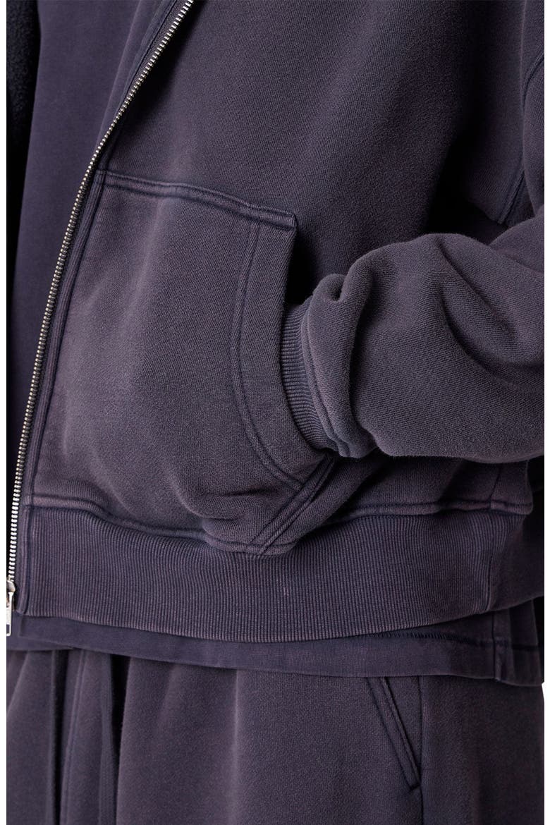 Full Zip Hoodie, Alternate, color, WASHED BLACK