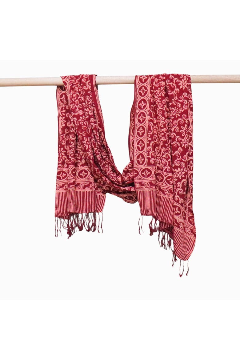 Handmade Batik Scarf, Alternate, color, Loop