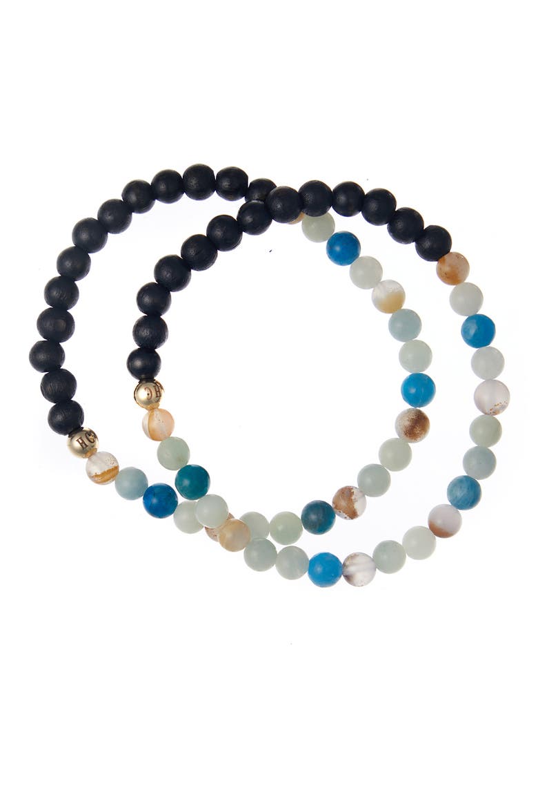 Men's N13 Boss/Confidence Set of 2 Healer's Bracelets, Alternate, color, BLACK