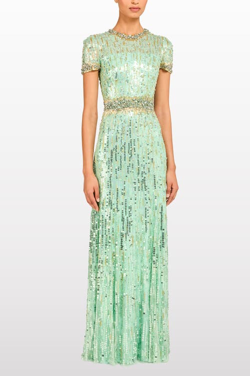 Jenny Packham Celeste Maxi Dress In Green