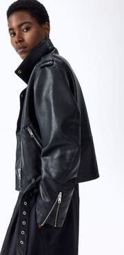 H&M Coated Biker Jacket