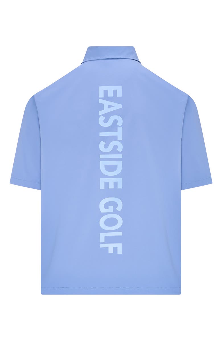 Eastside Golf Breaker Woven Logo Graphic Polo, Alternate, color, Provence Blue