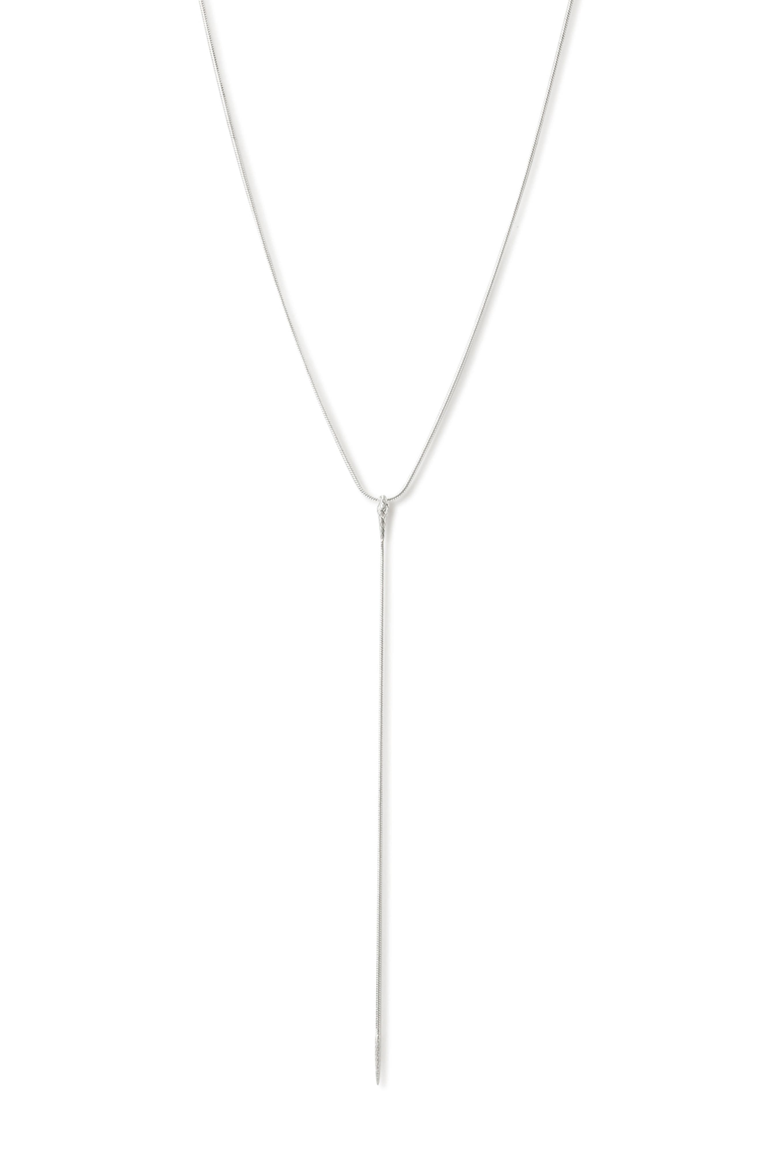 AllSaints Serpent Y-Drop Necklace