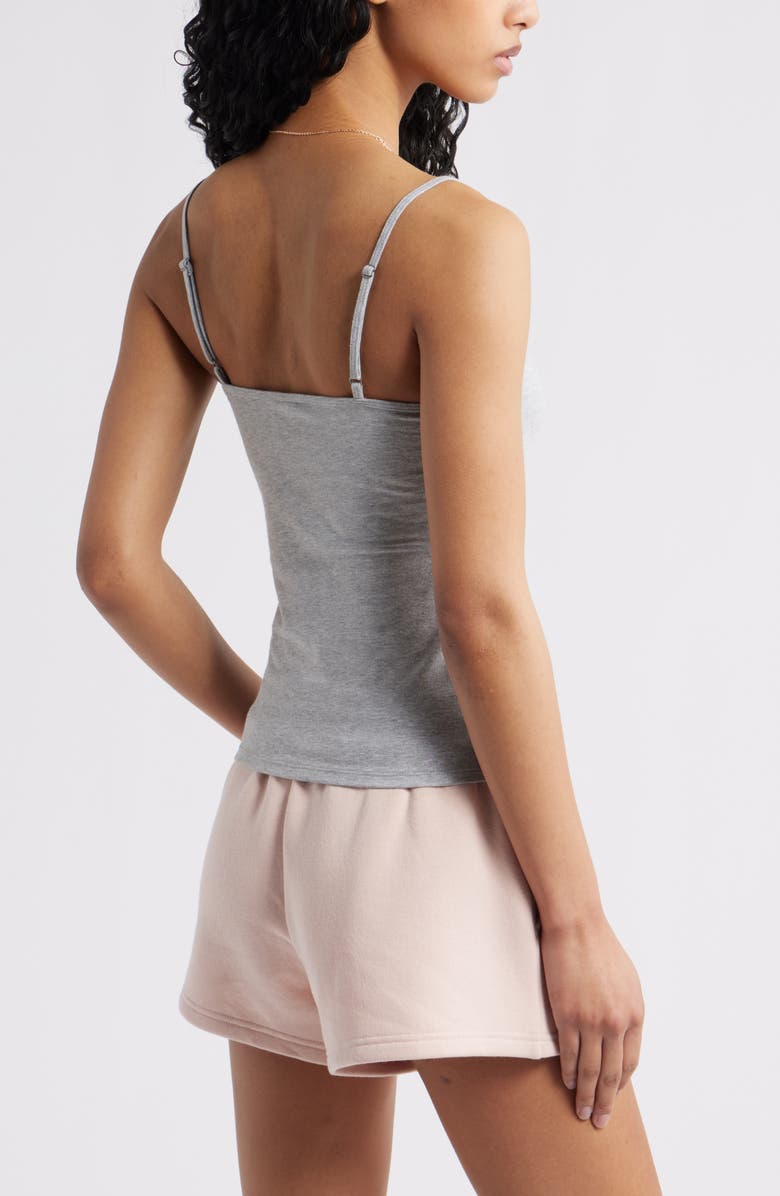 BP. Core Stretch Cotton Camisole, Alternate, color, Grey Soft Heather