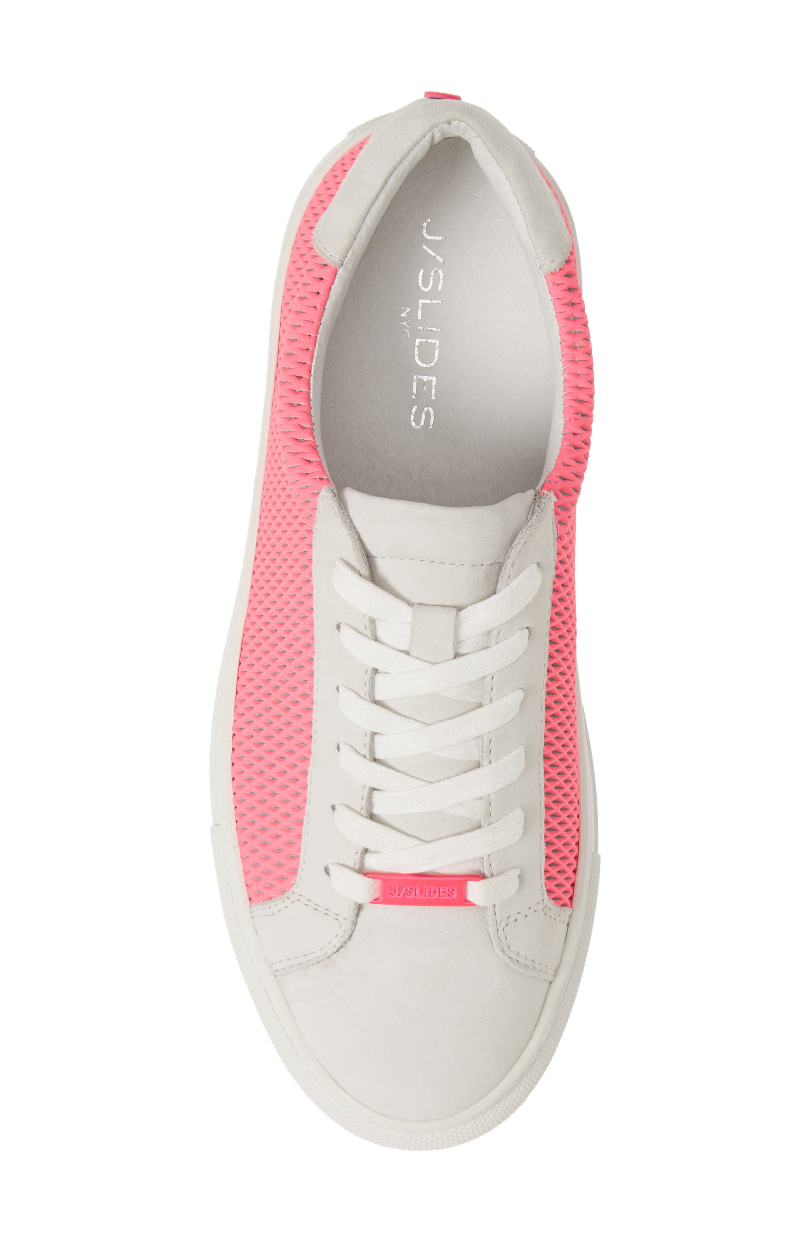 Lacee Sneaker, Alternate, color, NEON PINK LEATHER