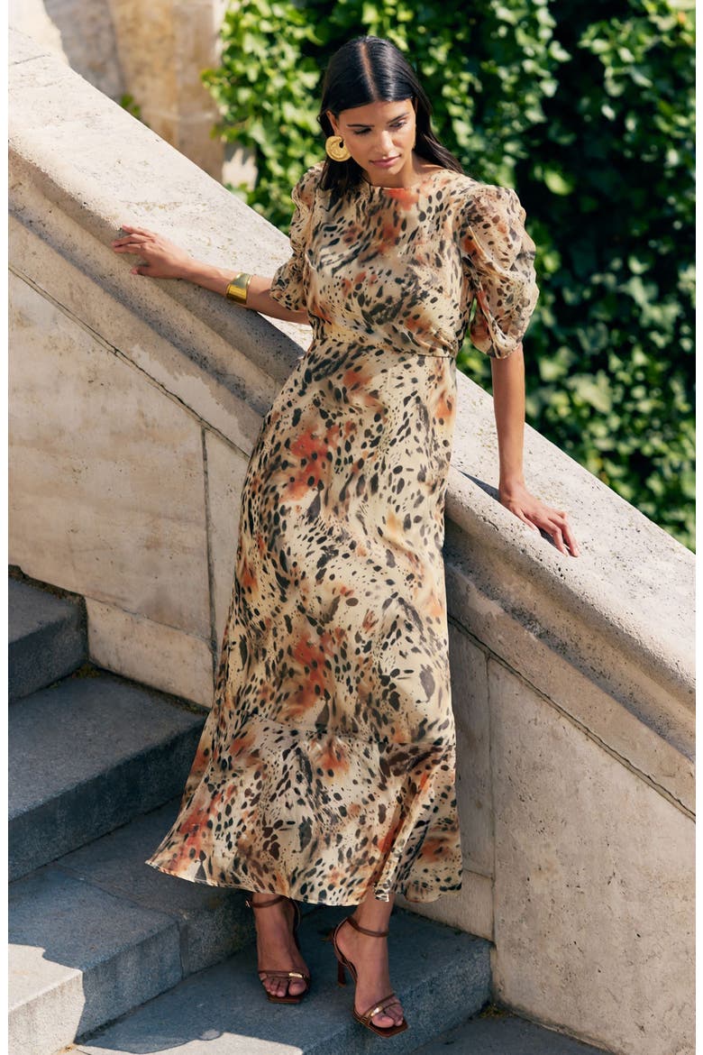 puff sleeve maxi dress Sullivan Puff Sleeve Maxi Dress