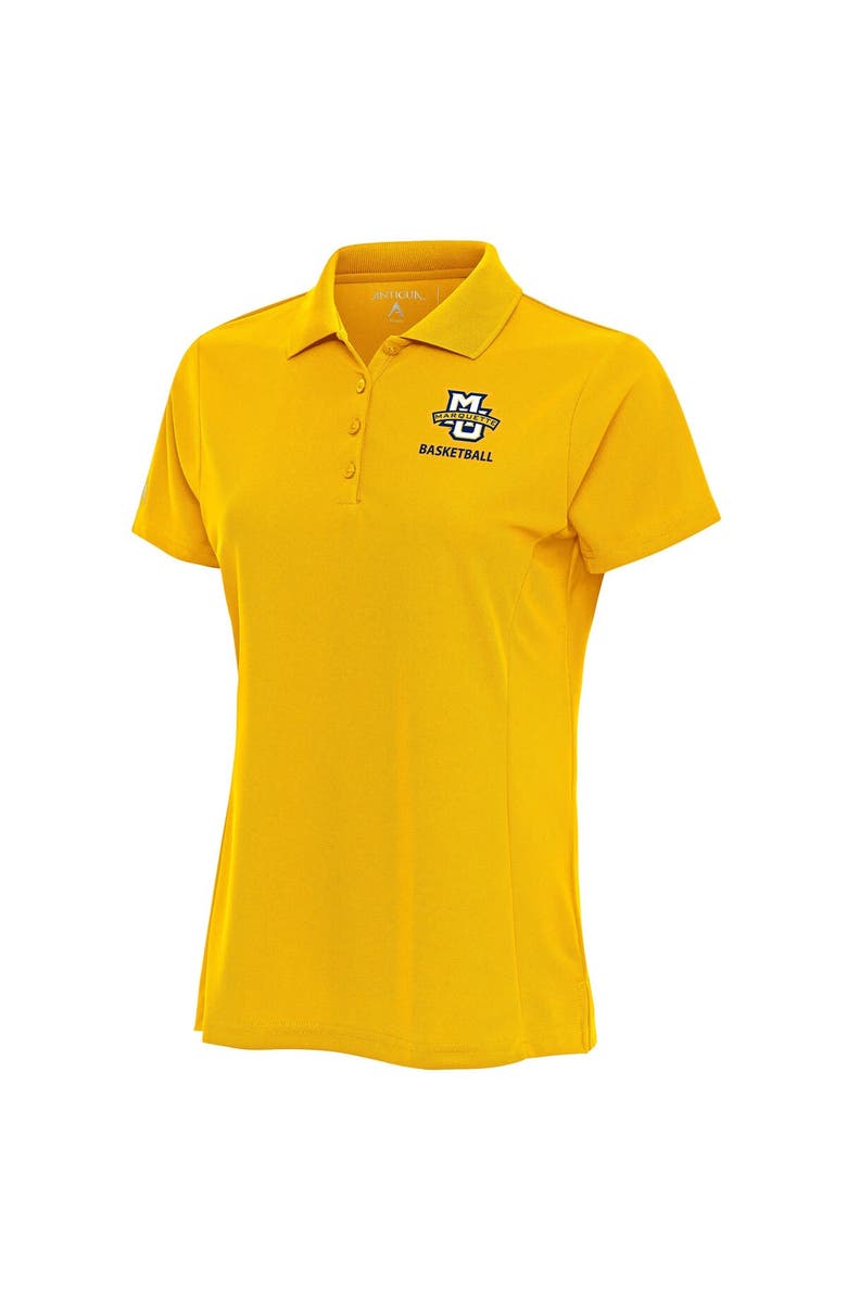 ANTIGUA Women's Antigua  Gold Marquette Golden Eagles Basketball Legacy Pique Polo, Main, color, 