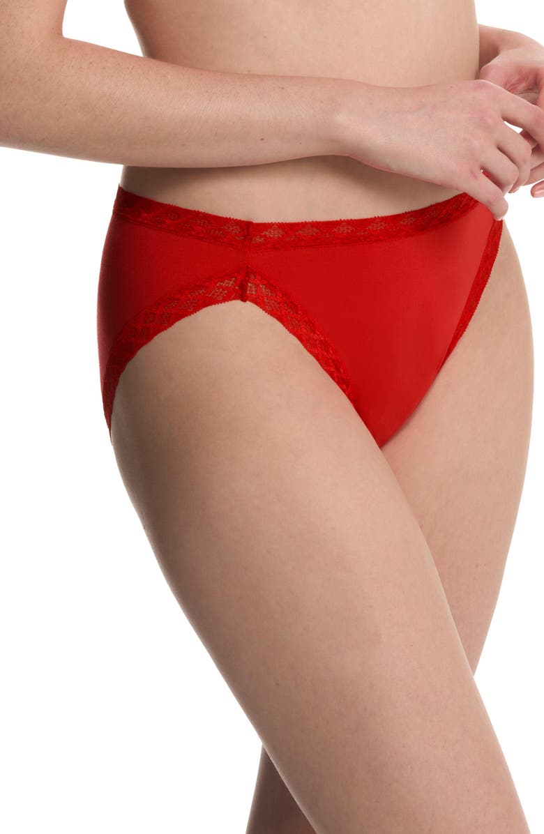 Natori Bliss Cotton French Cut Brief, Alternate, color, Paprika