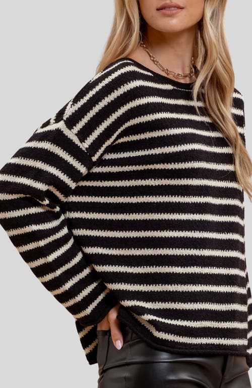 BLU PEPPER BLU PEPPER STRIPE KNIT TOP