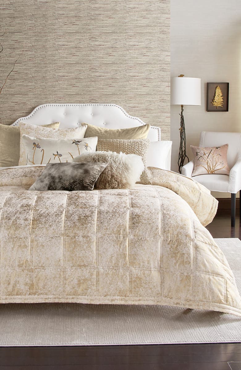 Michael Aram Metallic Jacquard Quilt, Alternate, color, 