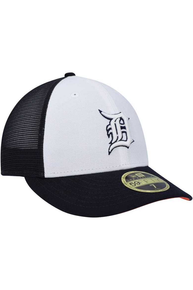 Men's New Era White/Navy Detroit Tigers 2023 On-Field Batting Practice Low Profile 59FIFTY Fitted Hat, Alternate, color, White