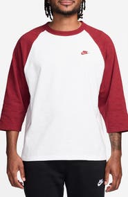 Nike Colorblock Three Quarter Sleeve Cotton T-Shirt