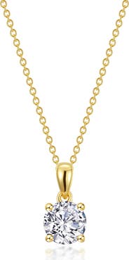 Lafonn Simulated Diamond Solitaire Pendant Necklace