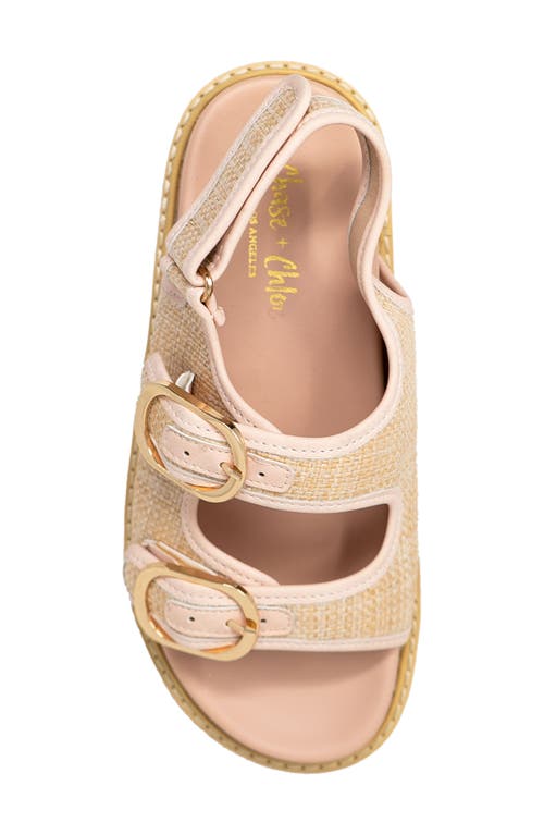 Chase & Chloe Chase And Chloe Arizona Slingback Sandal In Beige Woven