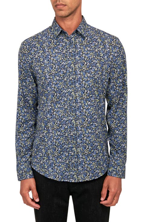 Slim Fit Liberty Floral Recycled 4-Way Stretch Performance Long Sleeve Shirt