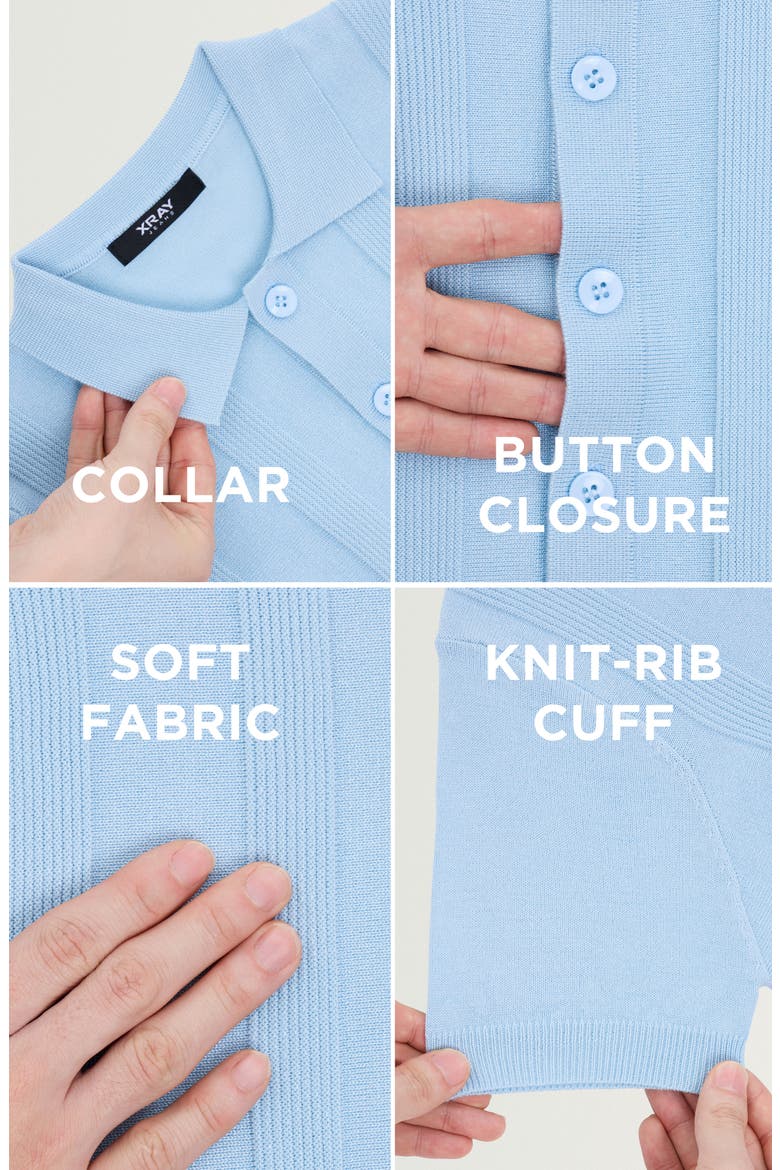 Kids' Short Sleeve Cardigan, Alternate, color, BABY BLUE