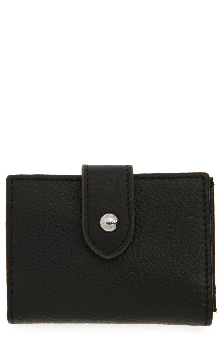 AIMEE Highland Bifold Leather Card Case, Main, color, Black