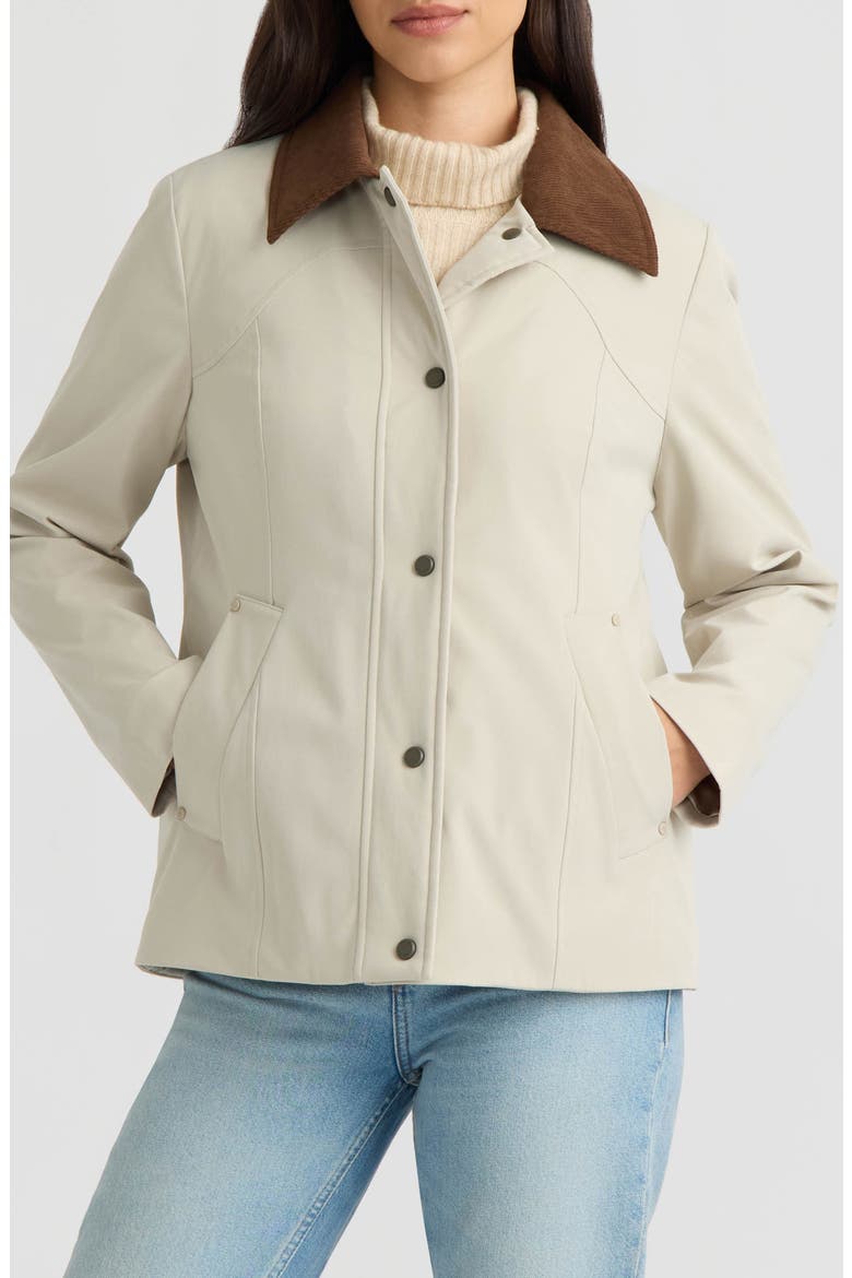 London Poly Canvas Padded Jacket, Main, color, VANILLA