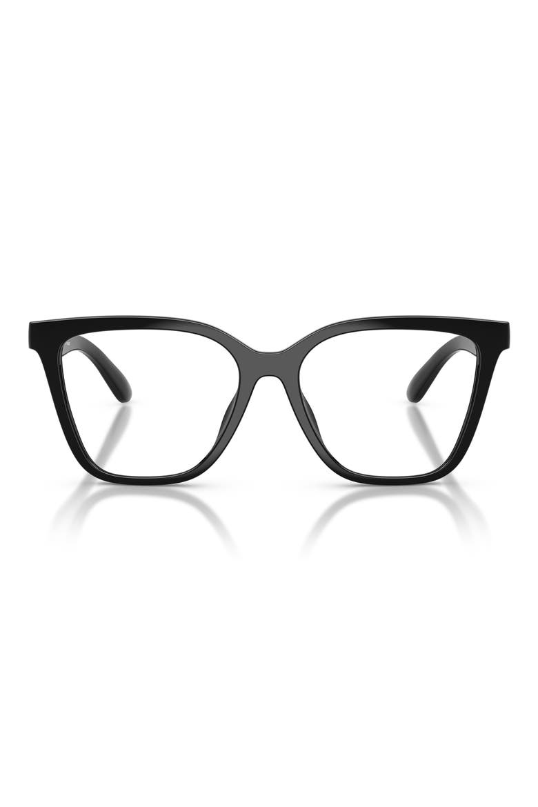 54mm Cat Eye Optical Glasses, Main, color, SHINY BLACK / CLEAR