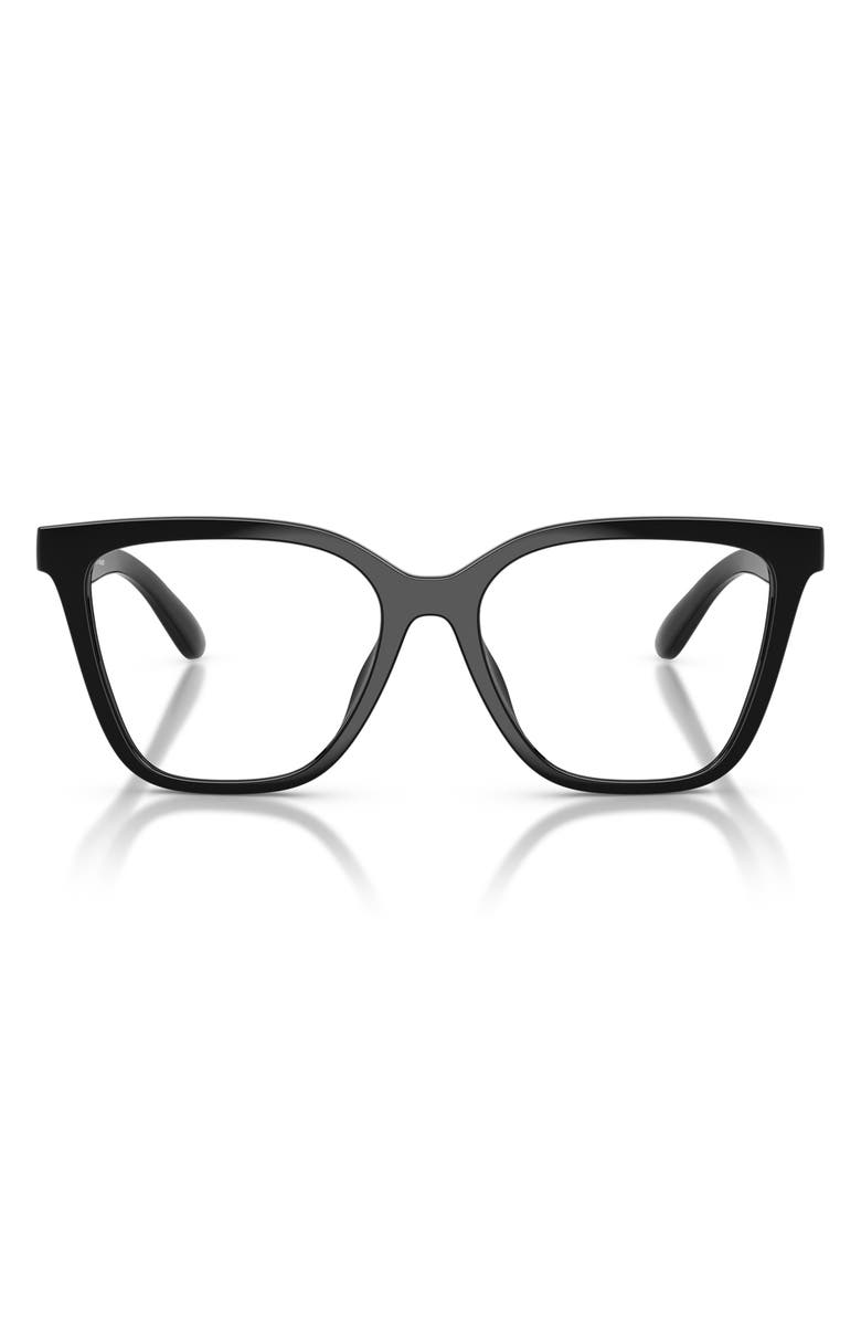 Emporio Armani 52mm Cat Eye Optical Glasses, Main, color, Shiny Black / Clear