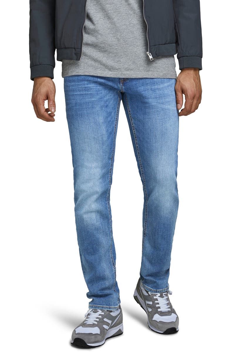JACK&JONES Tim Original AM 781 50SPS Slim Straight Leg Jeans, Main, color,