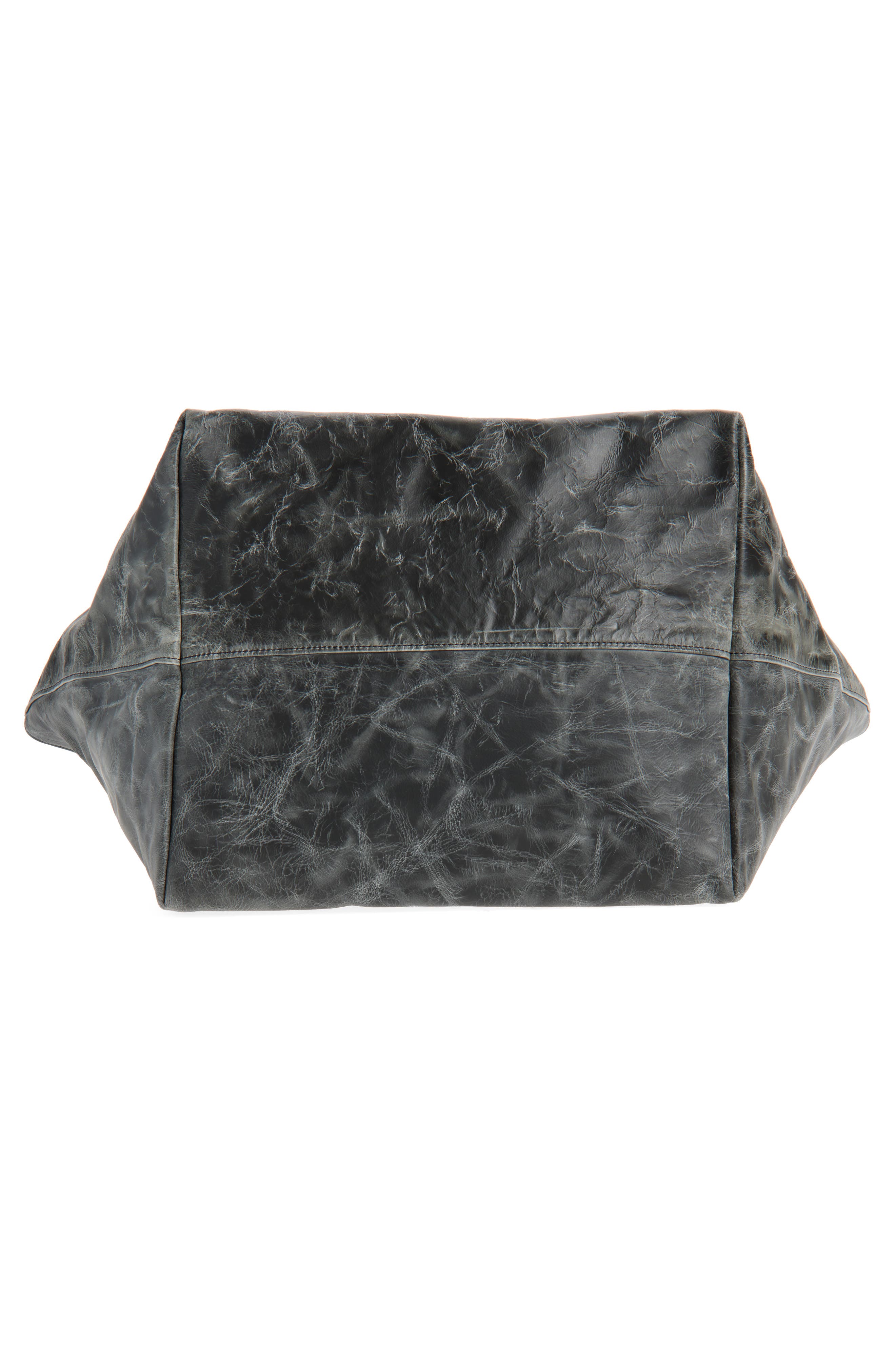 Alexander Wang Punch Logo Distressed Leather Tote, Alternate, color, 