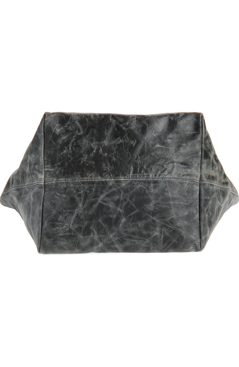 Alexander Wang Punch Logo Distressed Leather Tote, Alternate, color, Distressed Grey Smoke