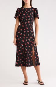 SUGARLIPS Dusk Bloom Floral Midi Dress