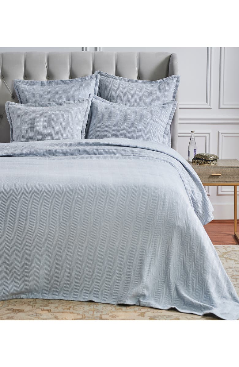 ELISABETH YORK Torin Fog Cotton Standard Sham - Machine Washable, Alternate, color, Blue