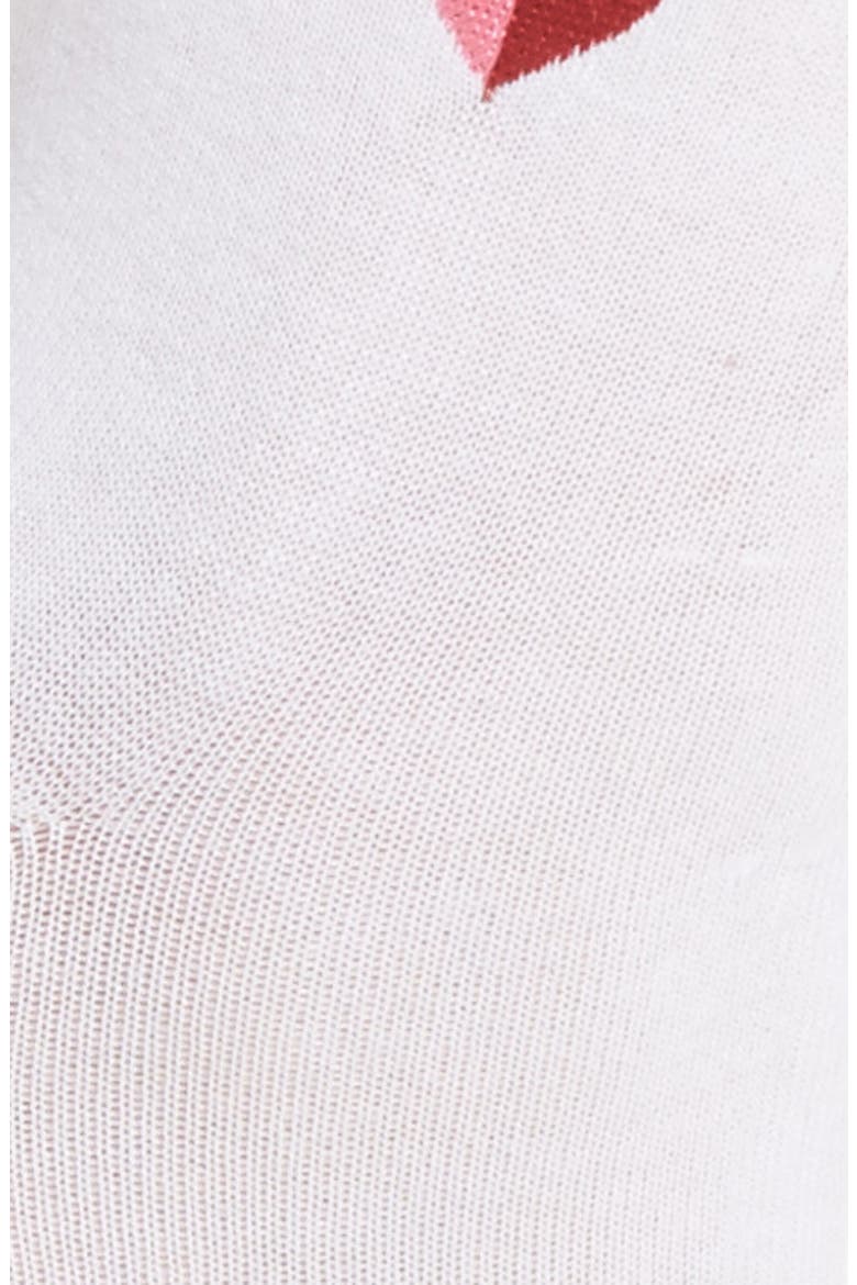Embroidered Heart Ankle Socks, Alternate, color, WHITE