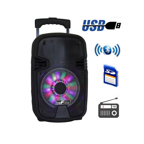 8in 400 Watts Bluetooth Portable Party Speaker with Reactive Lights