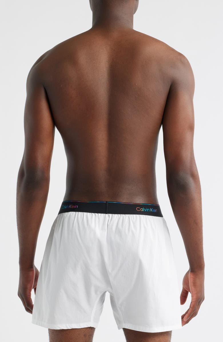 Calvin Klein Pride Cotton Boxers, Alternate, color, White