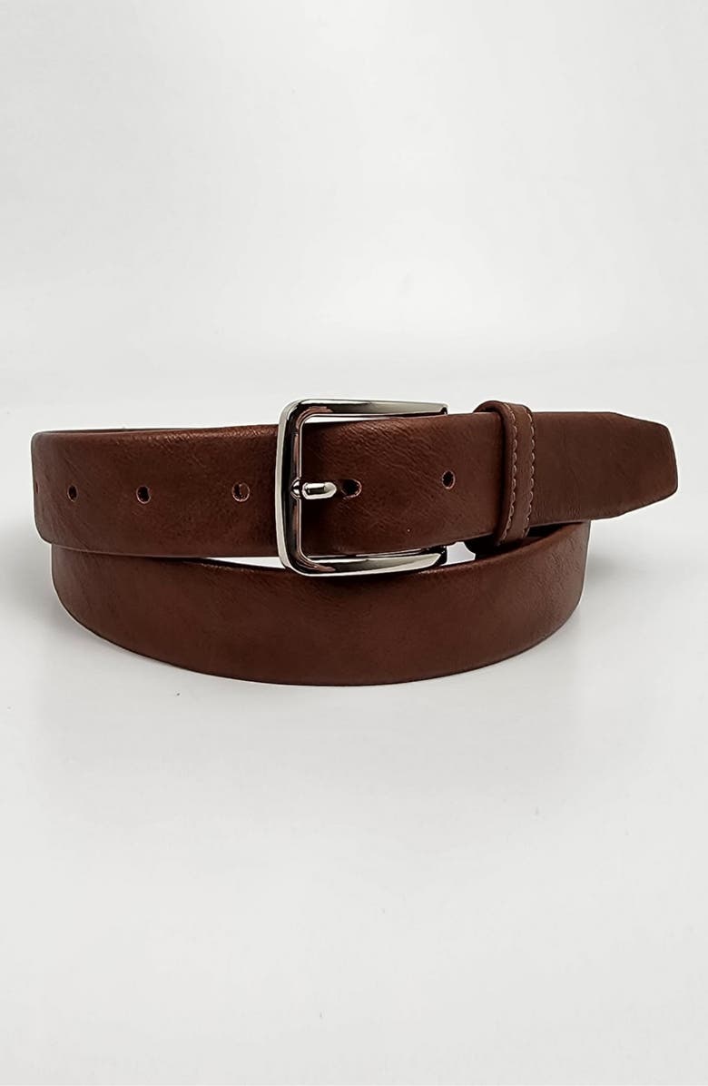 Vince Camuto Rolled Edge Belt, Alternate, color, Dark Tan