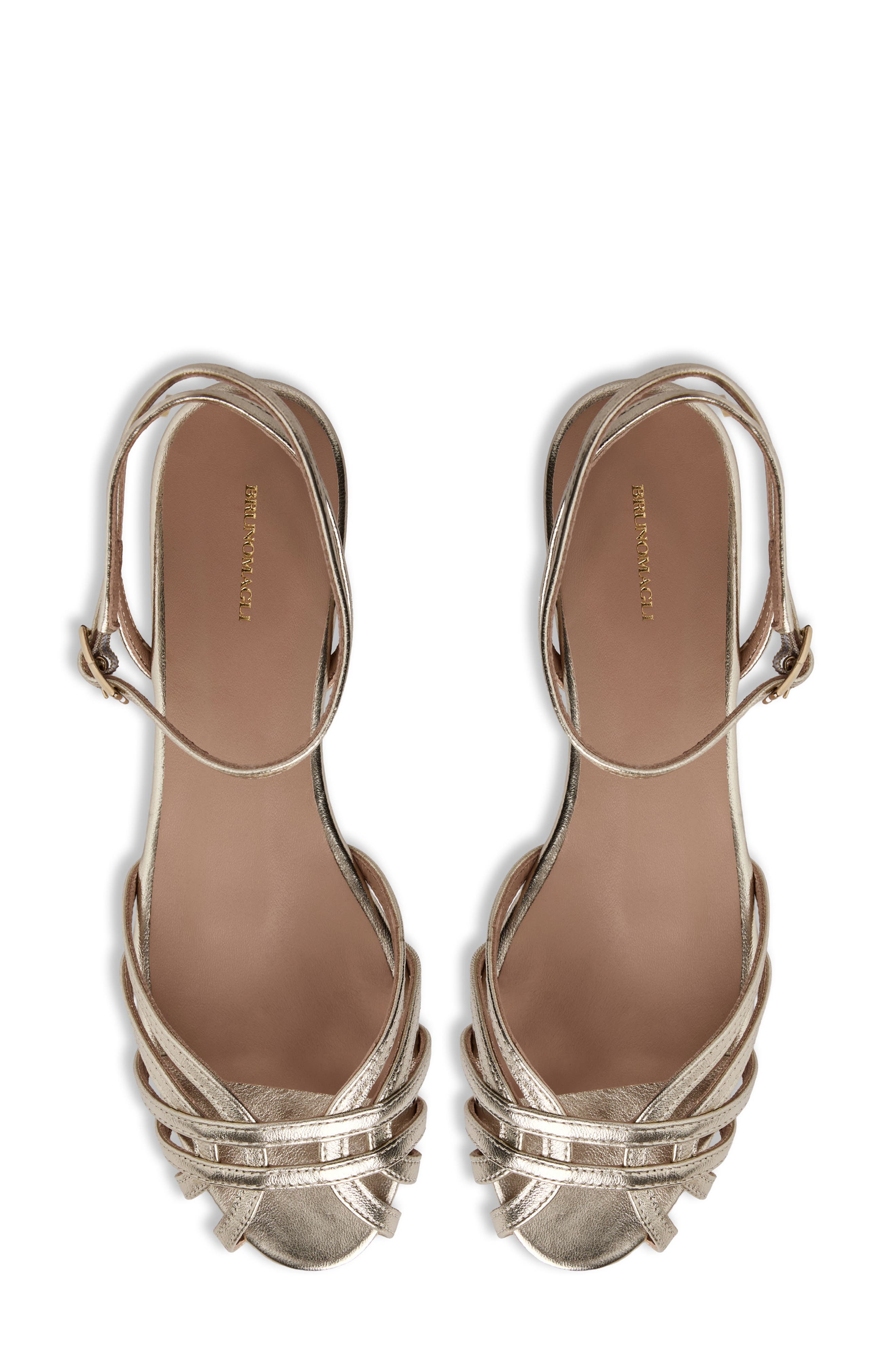 Bruno Magli Marta Ankle Strap Sandal, Alternate, color, Gold Metallic