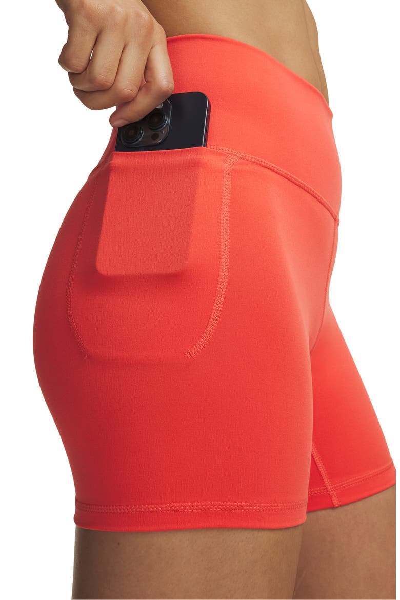 Meridan Middy High Waist Bike Shorts, Alternate, color, VENOM RED / / VENOM RED