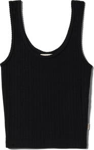 Brixton Pointelle Stitch Cotton Tank