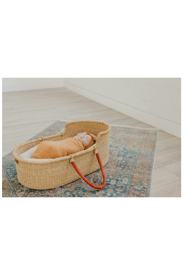 Dolce Rib Swaddle Blanket, Alternate, color, ORANGE