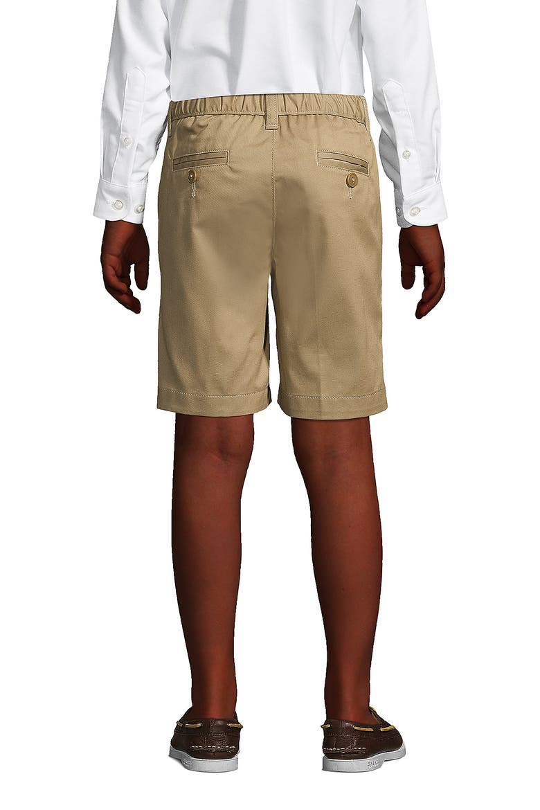 Boys Slim Plain Front Blend Chino Shorts, Alternate, color, Khaki