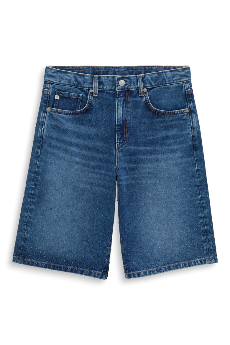 Thalia Embellished Denim Bermuda Shorts, Alternate, color, SILVERADO TRAIL