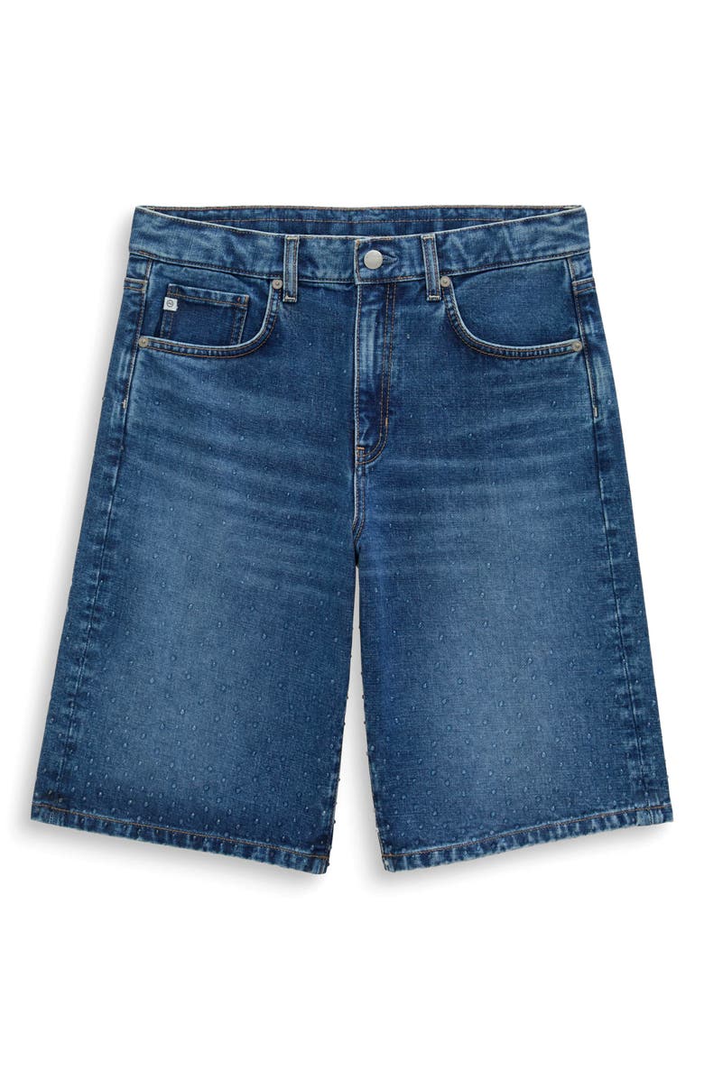 AG Thalia Embellished Denim Bermuda Shorts, Alternate, color, Silverado Trail
